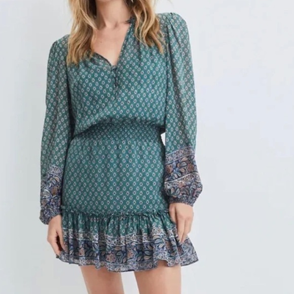 Veronica Beard Destiny Dress in Seaglass Multi - Picture 6 of 9